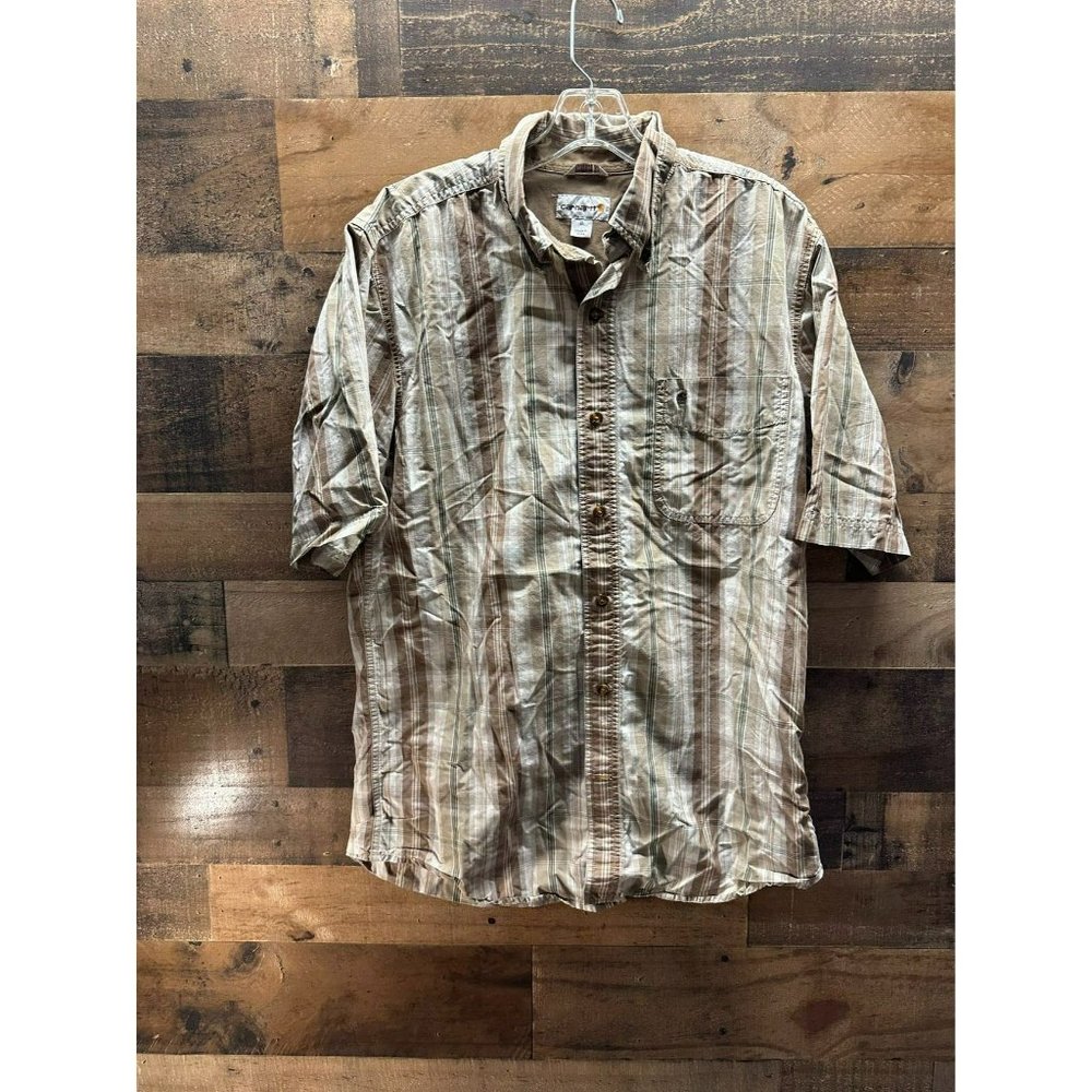 Carhartt Men's Short Sleeve Button Up‎ Size Medium